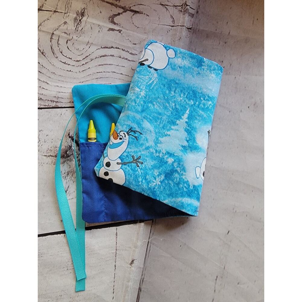 Olaf Crayon Holder Wallet 10 Crayons Handmade